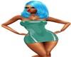 VINYL TEAL DRESS