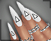 White nails+Rings 8 Sexy