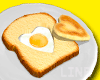 Toast Egg Heart White
