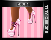 *T Pink Silk Heels