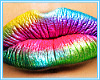 metallic rainbow lips