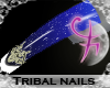 *i* Tribal Nails Blue