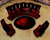 Red Rose Circular Couch