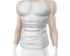 WHITE MUSCLE TANK