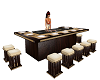 Brown Hibachi Table