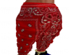 bandana red pants