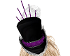 (k) black and purple hat