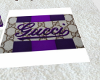 creme  purple   rug