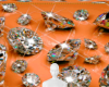 Diamond peach background