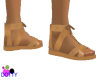 tan leather sandals