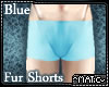 Blue ~ Fur Shorts