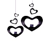 Purple hanging hearts