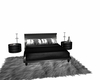 Black sleeping  bed