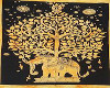 Gold Elephant & Tree