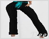 Sexy Teal Black Pants