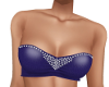 A| blue leather bralet