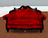 red and black sofa