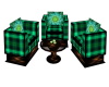 3 RelaxChairs/GreenPlaid