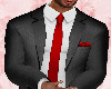 Classy Suit Red Tie