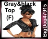 [BD] Gray&Black Top (F)