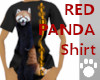 Red Panda Shirt Black