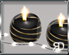 Gold Black Candles Set