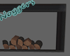 Fireplace Cover + Logs