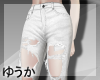 yʍ! White Ripped Jeans