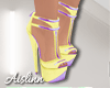 Yellow Boho Spring Heels