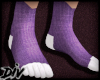 !D! Purple Open Toe Sock