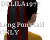 Long ponytail dkred/blk