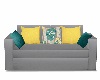 Grey Sofa with Pillows