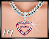 *M* Heart Necklace /Dia