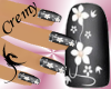 ¤C¤ Nails floral Black