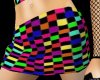 Rainbow Check Mini Skirt