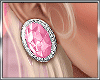 silver pink earrings