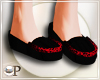 Black & Red Slippers
