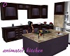 plum and wood kitchen