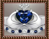 Blue Dimd Wedding Ring