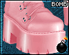 B! Pink PVC Harley Boots