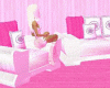 LuxPinkWhite CuddleSofa