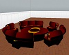 [VH] Red Round Sofa