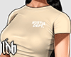 Hustle Tee. Wht & Tan