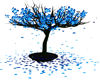 Blue animated tree