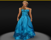 Blue Satin Gown