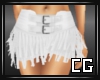 (CG) Fringe Skirt White