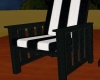 Black Stripe Patio Chair