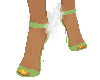 Sage Heels w/White lace