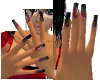 sexy black & pink nails