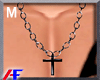 AF. Cross Black Necklace